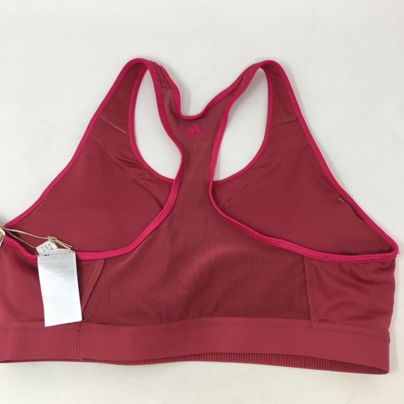 Adidas Womens Don't Rest Activewear Sports Bra Pink Stretch Racerback XL New - Picture 2 of 7